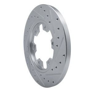 Ford Transit-350 HD Brake Rotor (1) - Rear Left - R1 Concepts - Drilled & Slotted - Silver - `15-`25
